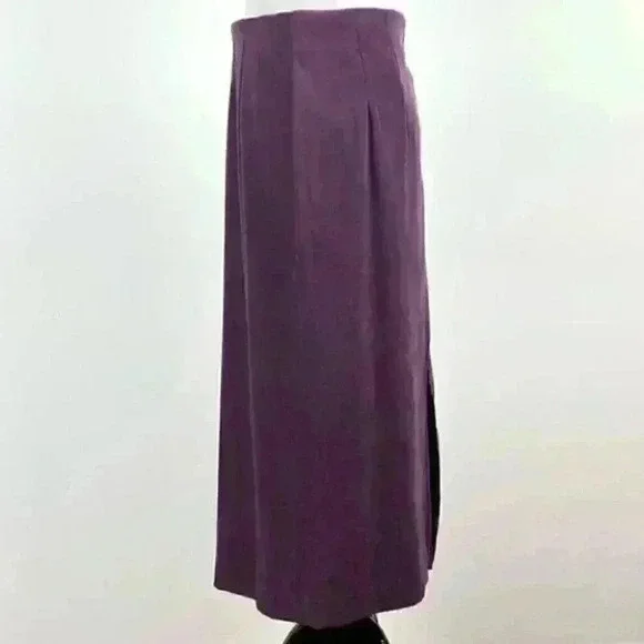 Long purple womens skirt size PL stretch career